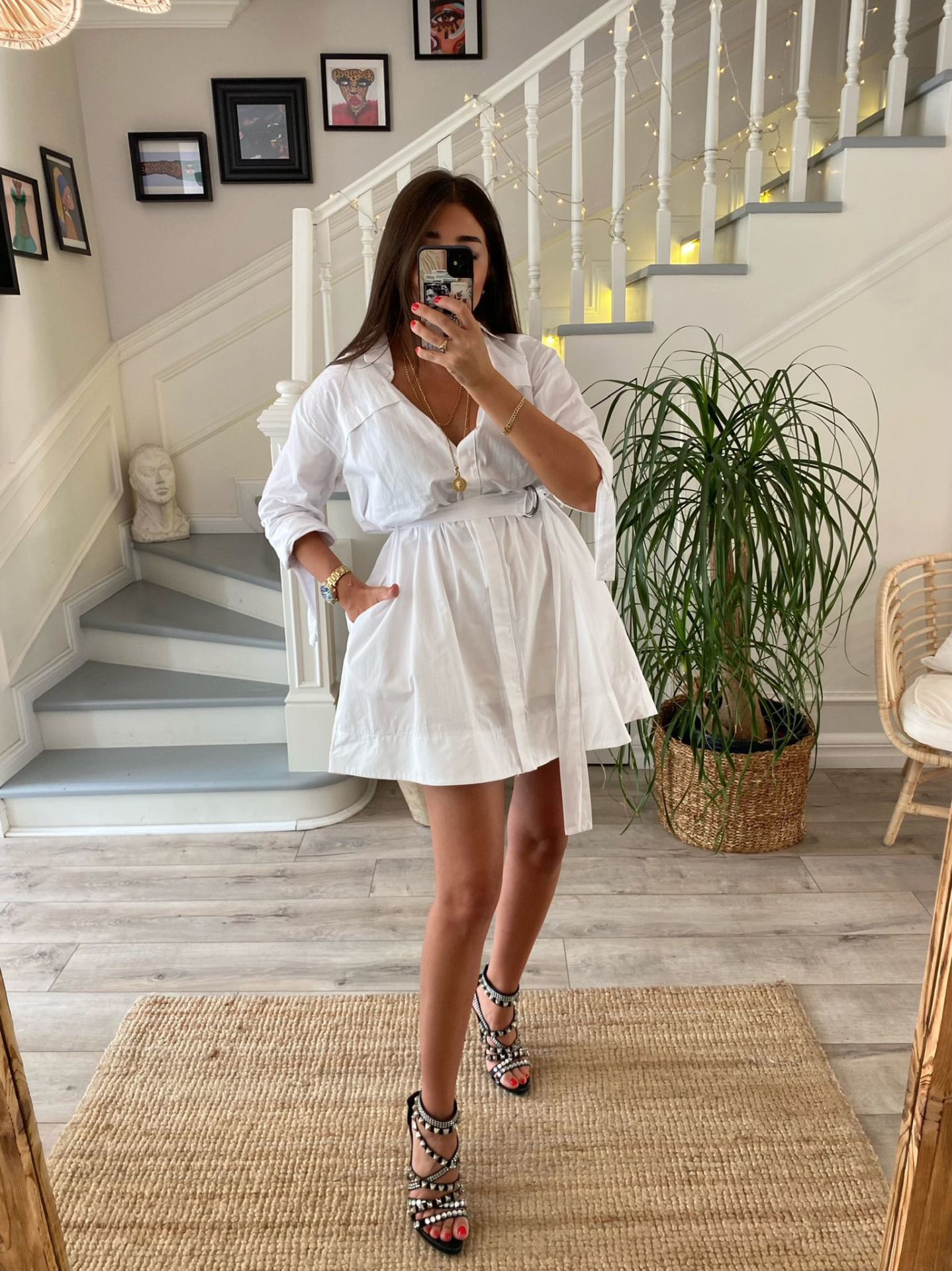 VOGUE Kuşaklı Gömlek Elbise