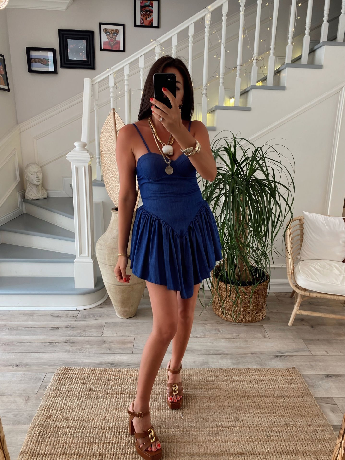 Bianca denim elbise