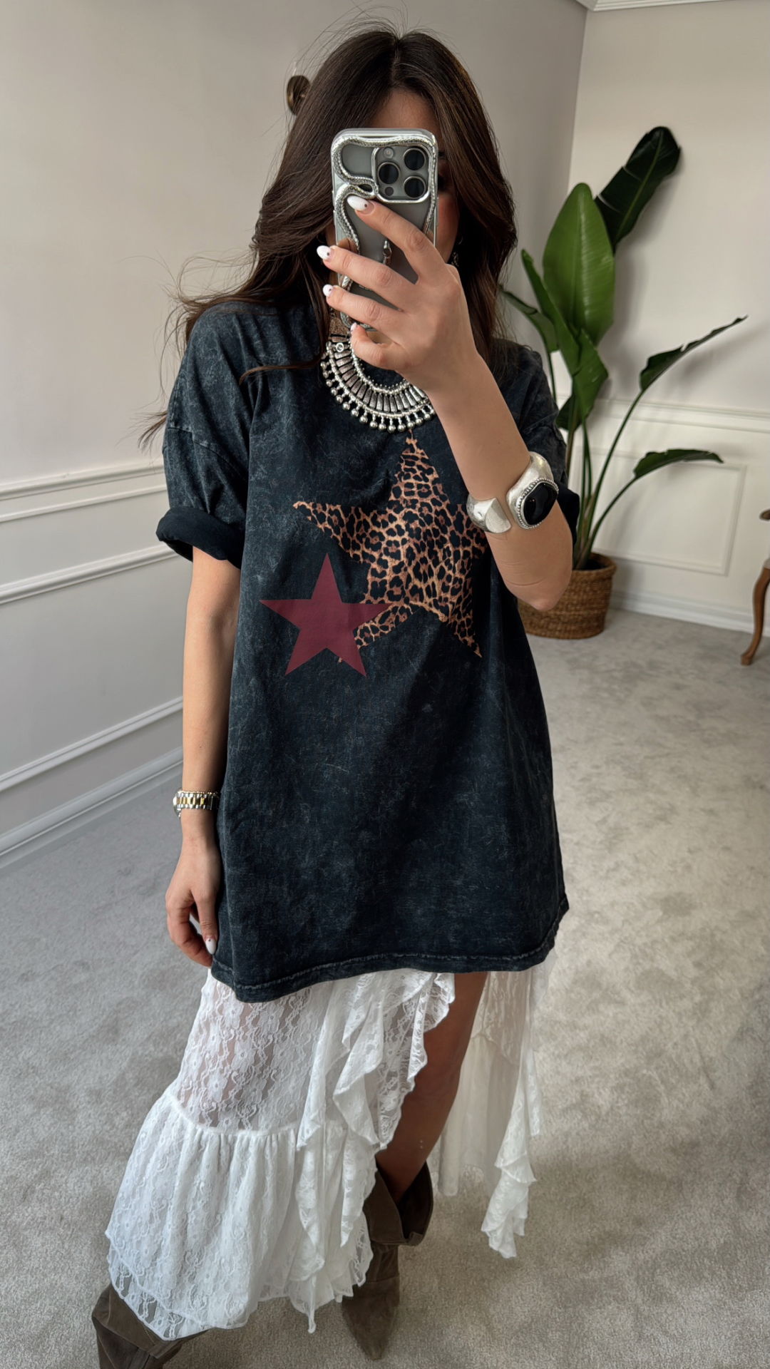 Yıkamalı oversize unisex tshirt