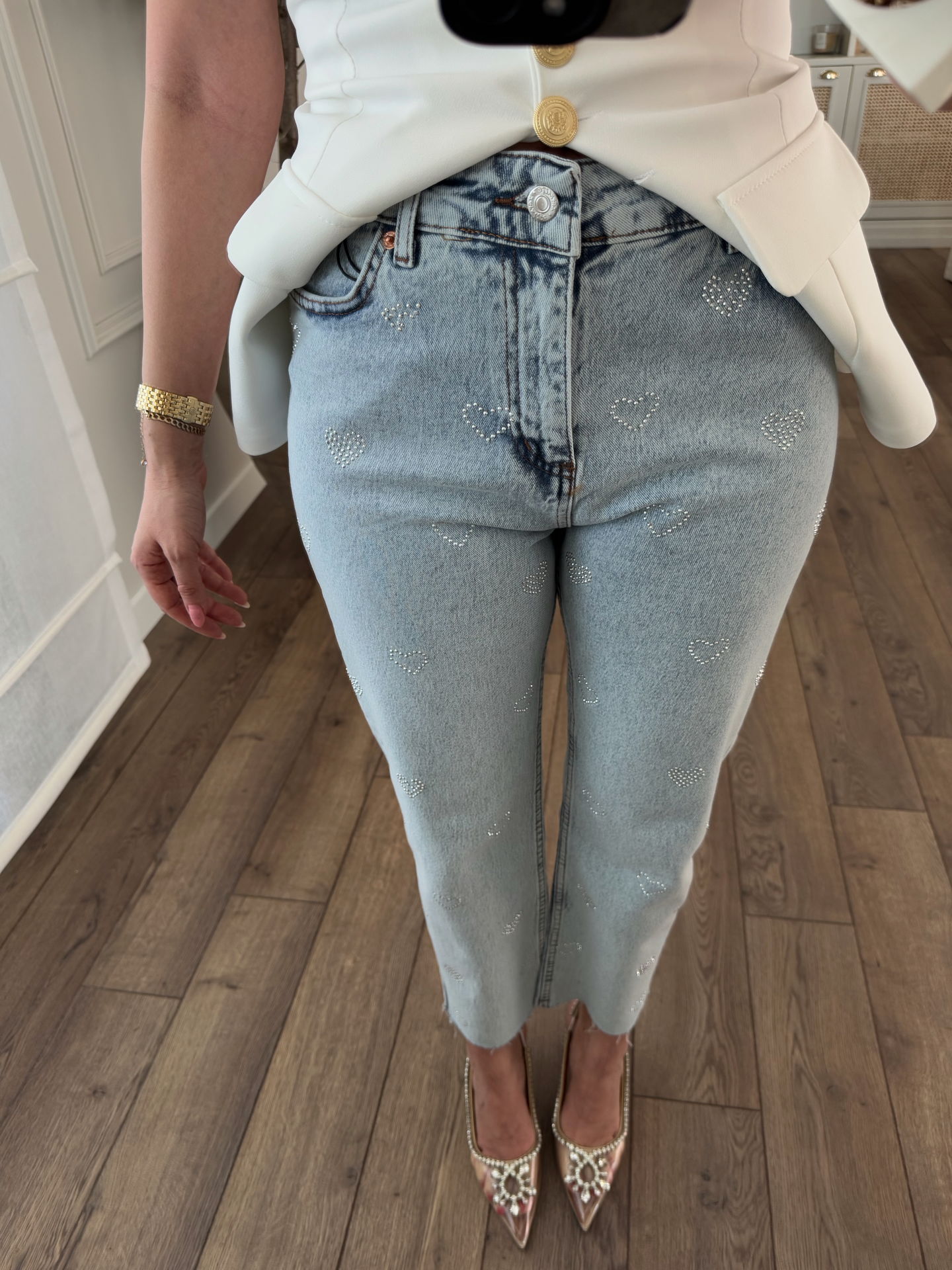 Kalp işleme jean