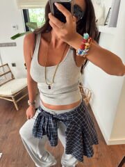 U yaka kaşkorse fitilli atlet