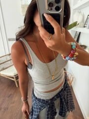 U yaka kaşkorse fitilli atlet