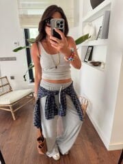 Kaşkorse fitilli salaş spor pantolon