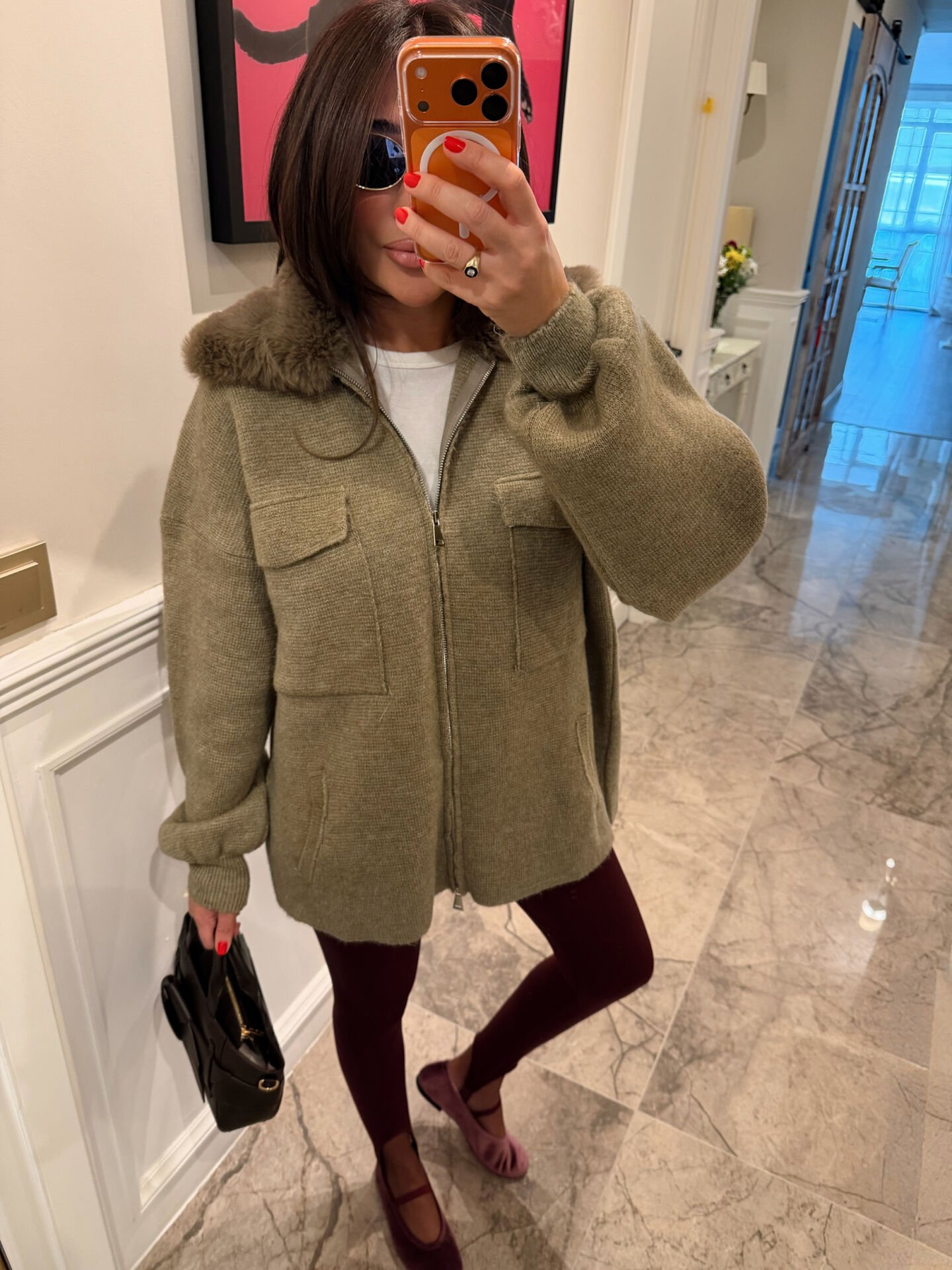 Kürklü premium hırka