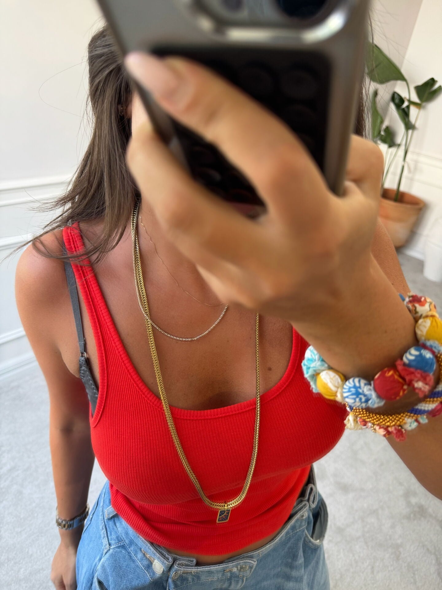 Kaşkorse U Yaka Fitilli Atlet Narçiçeği