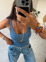 Kaşkorse U Yaka Fitilli Atlet