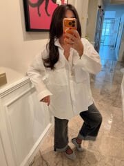 Oversize cepli gömlek