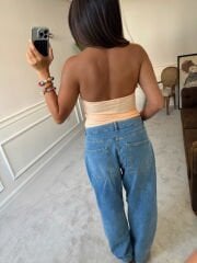 Softy Kaşkorse Boyundan Geçmeli Bluz