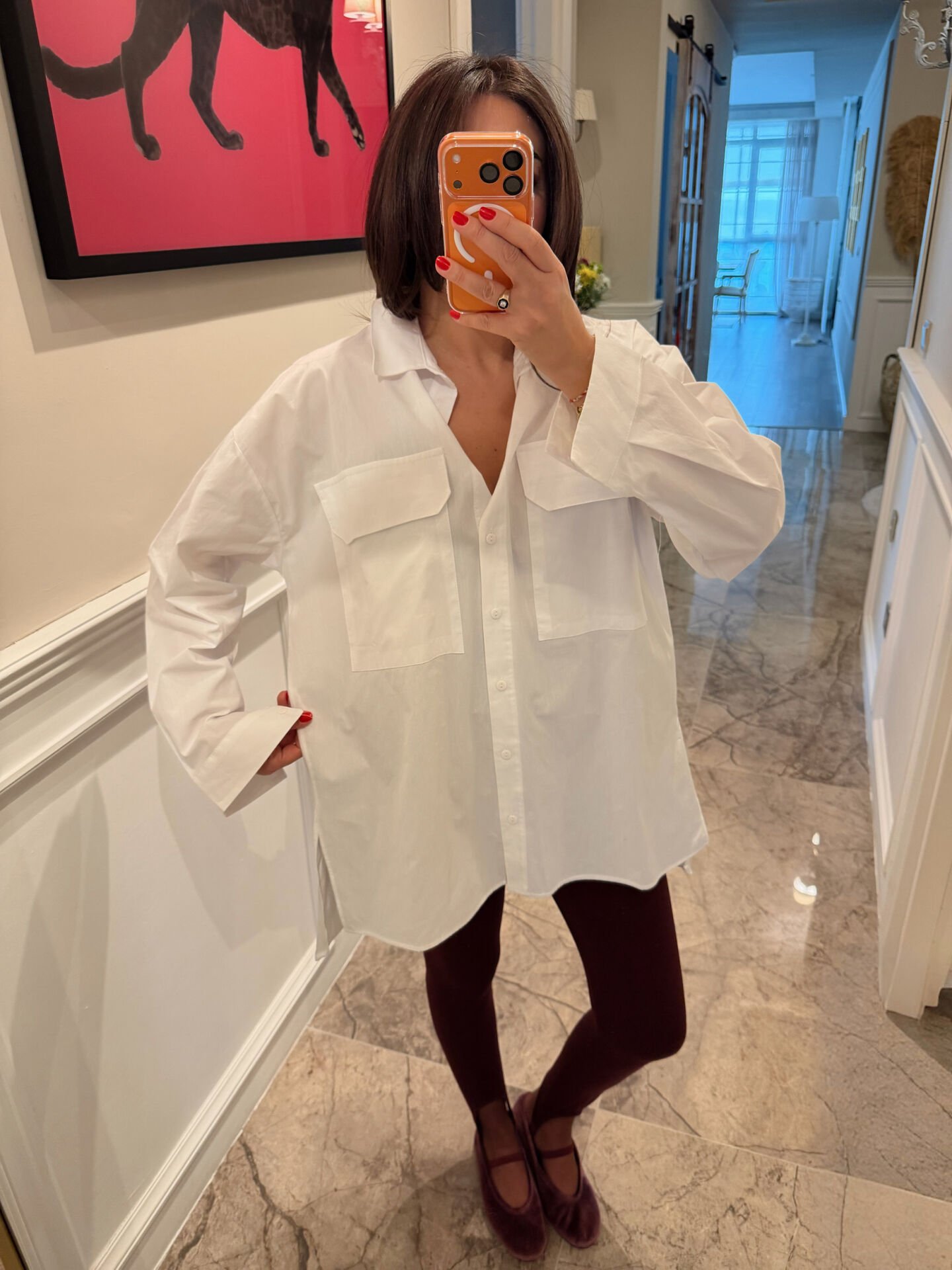 Oversize cepli gömlek