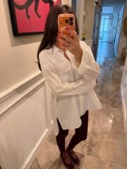 Oversize cepli gömlek