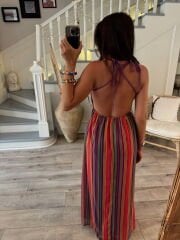 Bikini Yaka Bohem Elbise