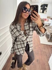 Kelebek Tasarım Gömlek Kahve