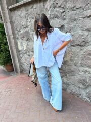 Oversize Poplin Maskülen Gömlek