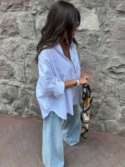 Oversize Poplin Maskülen Gömlek