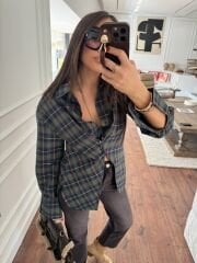 Kelebek Tasarım Gömlek Yeşil