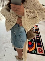 Eskitme Püsküllü Şort