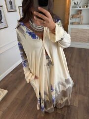 Pamuklu kumaş tunik & pantolon takım