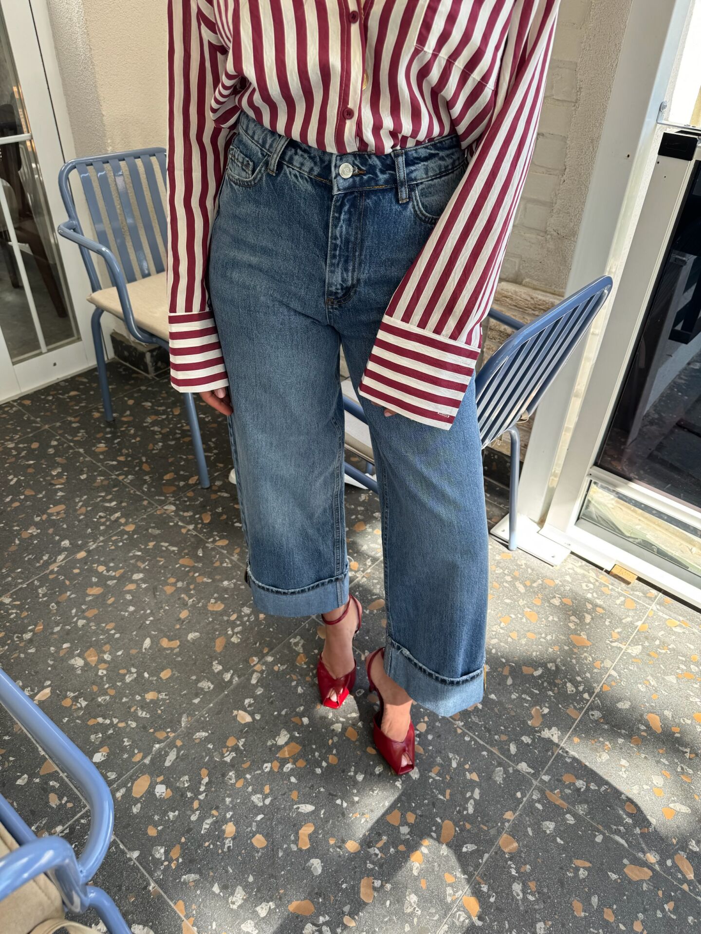 Sunset paça katlama jean