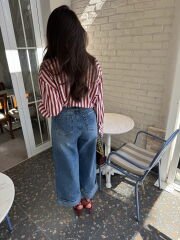 Sunset paça katlama jean