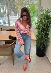 Sunset paça katlama jean