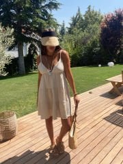 Krinkıl Müslin Kumaş Fisto Biyeli Elbise