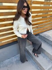 Fermuar detay yumoş hırka