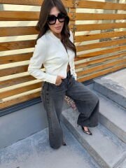 Fermuar detay yumoş hırka