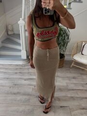 Kylie İthal Merserize Etek