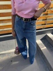 Kemerli, şalvar  jean