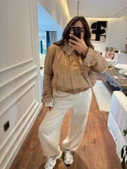 Bronze Kürklü Mumlu Bomber