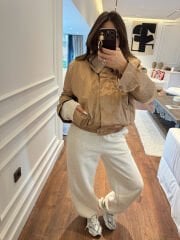 Bronze Kürklü Mumlu Bomber