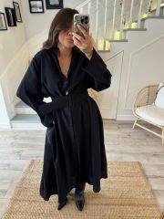 Tensel kumaş closh elbise