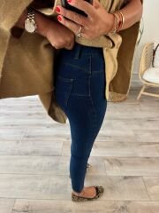 Full likralı tam yüksek bel skinny jean