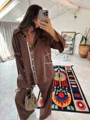 Biyeli Müslin Takım Kahve