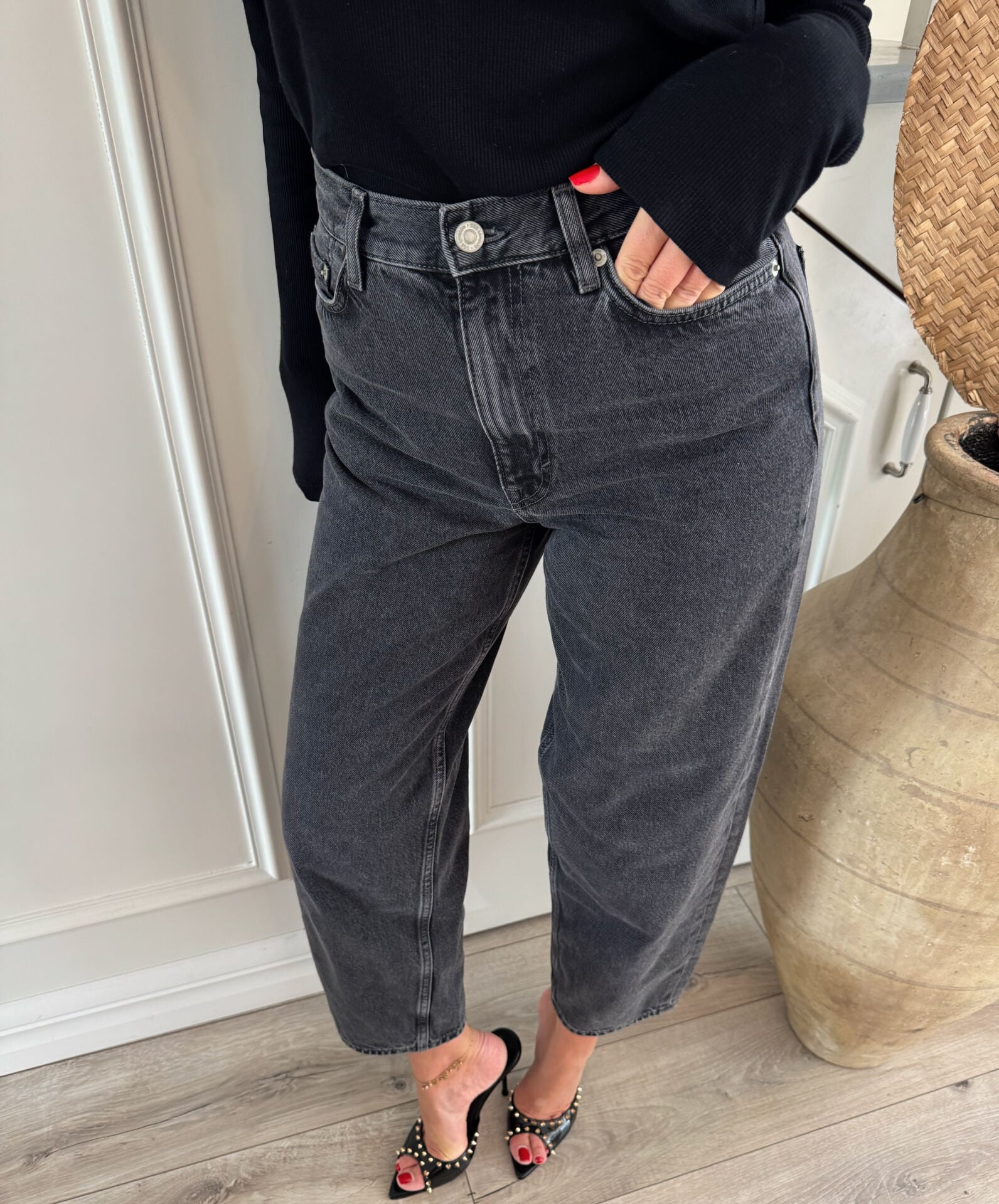 COS YIKAMALI ANTRASİT MOMS JEAN