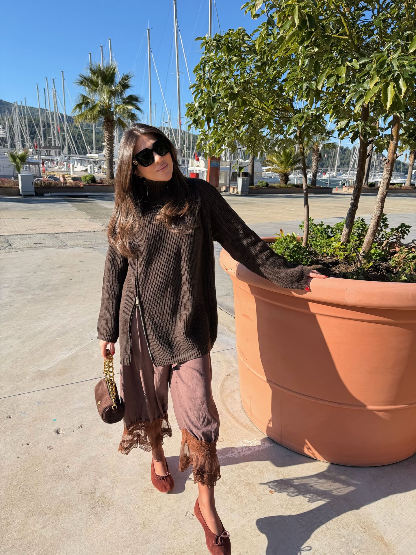 Dantelli İthal Şalvar Pantolon