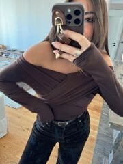 Sandy acı kahve bluz