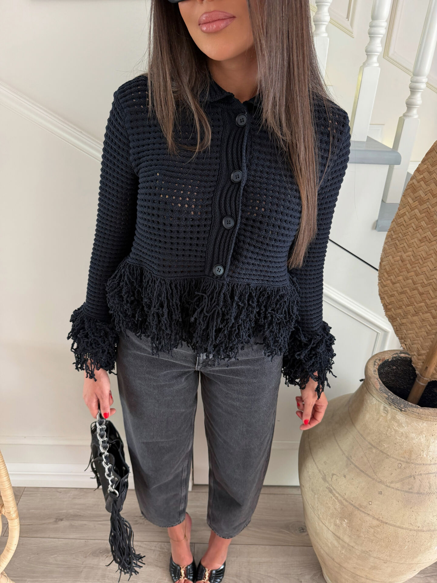 ZARA PÜSKÜLLÜ HIRKA
