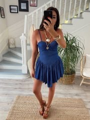 Bianca denim elbise