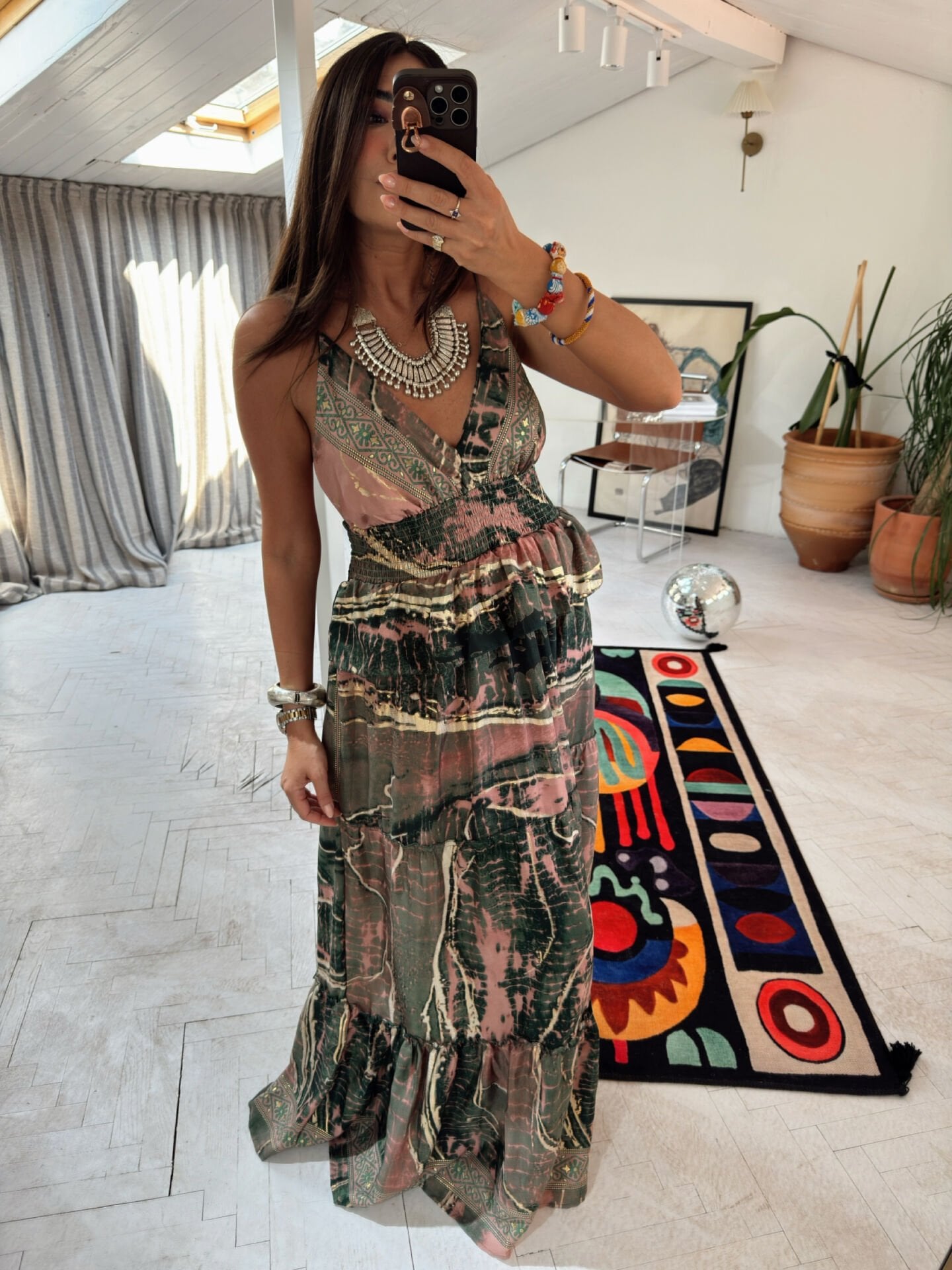 İthal Batik Desen Elbise