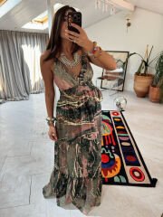 İthal Batik Desen Elbise