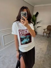Baskılı basic tshirt