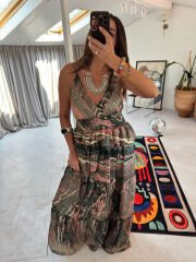 İthal Batik Desen Elbise