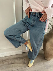 ŞERİTLİ BARREL JEAN