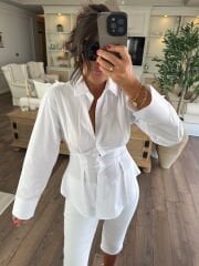 Belden oturtma gömlek