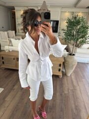 Belden oturtma gömlek