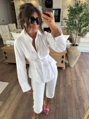 Belden oturtma gömlek