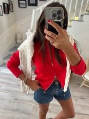 Narçiçeği yumuşak dokulu cashmere hırka