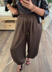 Kahve şalvar pantolon