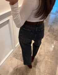 Süet Kemerli Oxford Jean